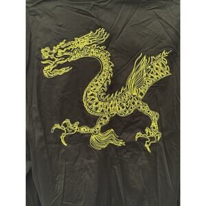 Bruce Lee Gold Dragon Embroidered Jacket Size Large